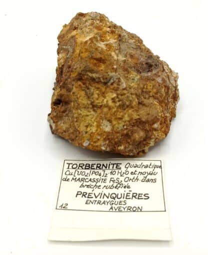 Torbernite et Marcasite, Prévinquières, Entraygues, Aveyron.