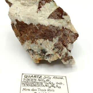 Quartz, Chalcopyrite et Sidérite, Banca, Pyrénées-Atlantiques.