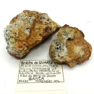 Brèche de Quartz, Mine des Trois Rois, Banca, Pyrénées-Atlantiques.