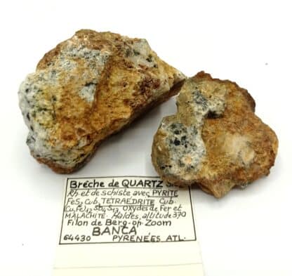 Brèche de Quartz, Mine des Trois Rois, Banca, Pyrénées-Atlantiques.