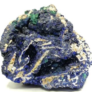 Agardite, Goudeyite, Azurite, Halloysite et Malachite, Chessy, Rhône.