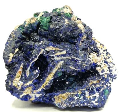 Agardite, Goudeyite, Azurite, Halloysite et Malachite, Chessy, Rhône.