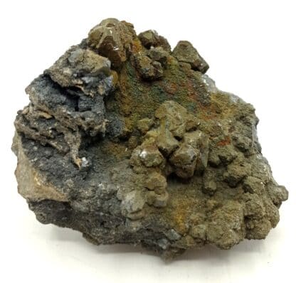 Pyrite irisée sur Galène, Mine d’Olkusz, Pologne.