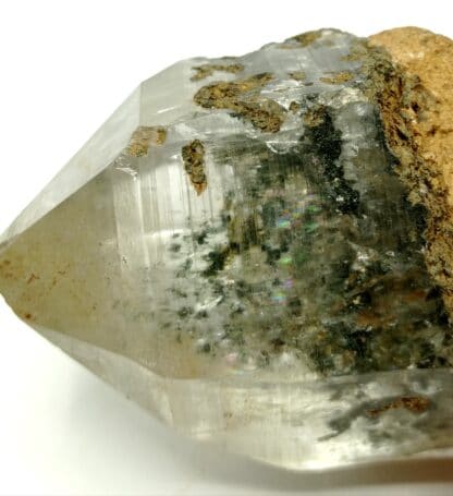 Cristal de Quartz à inclusions, La Fibbia, Saint-Gothard, Suisse.