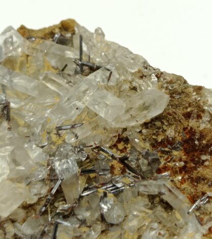 Rutile rouge sur Quartz, Chiamut, Grisons, Suisse.