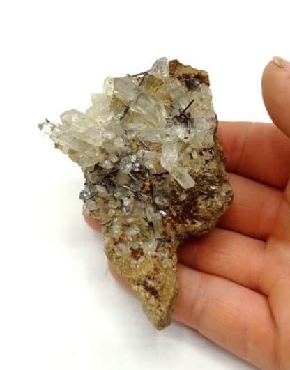 Rutile rouge sur Quartz, Chiamut, Grisons, Suisse.