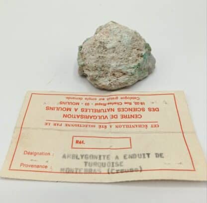 Amblygonite et Turquoise, Montebras, Creuse, Limousin.