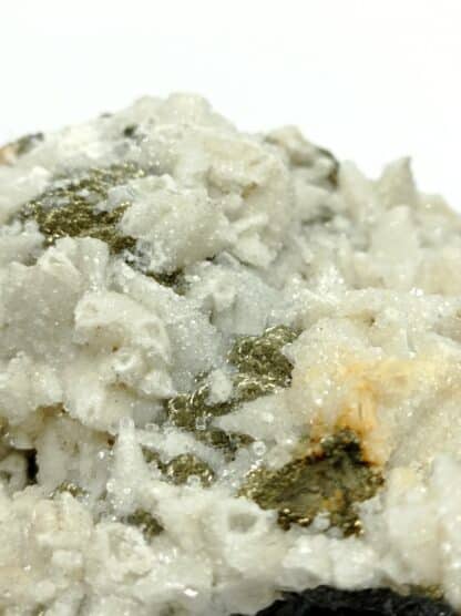 Calcite et Pyrite sur Sphalérite, Mine de Peyrebrune, Tarn.