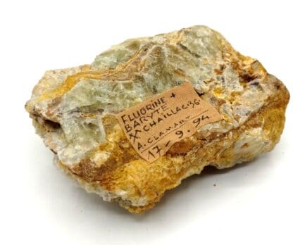 Baryte (Barytine) et Fluorite (Fluorine), Chaillac, Indre.