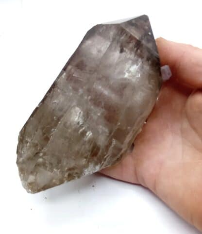 Fluorite mauve et bleue sur Quartz fumé, La Verte, Chamonix, Haute-Savoie. – Image 9