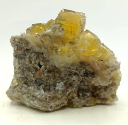 Fluorine (Fluorite) et Quartz, Vensat, Puy-de-Dôme, Auvergne.