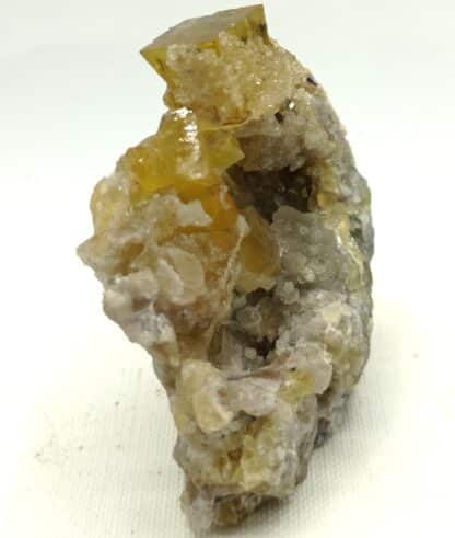 Fluorine (Fluorite) et Quartz, Vensat, Puy-de-Dôme, Auvergne.