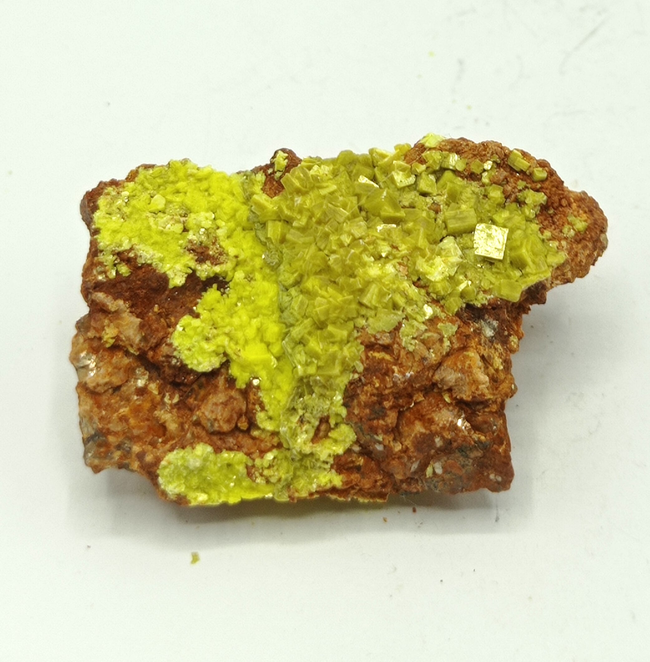 Autunite, mine de Margnac, Haute-Vienne, Limousin.