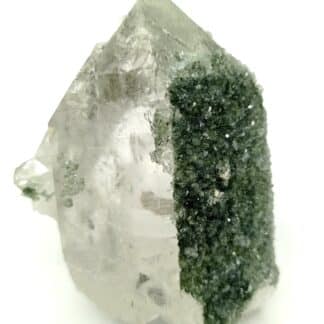 Apophyllite sur Quartz, Tunnel du Saint-Gothard, Suisse.