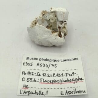 Fluorophosphohedyphane et Ralstonite, L’Argentolle, Saône-et-Loire, Morvan.