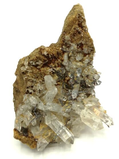 Rutile rouge sur Quartz, Chiamut, Grisons, Suisse.