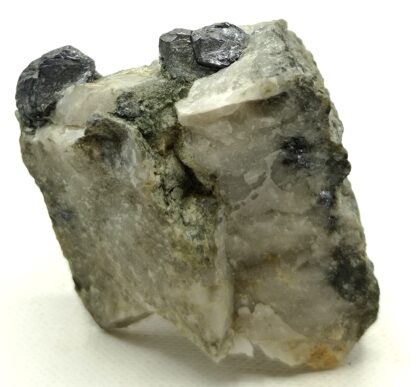 Molybdénite, Pyrite et quartz, Mont Larron, Haute-Vienne, Limousin.