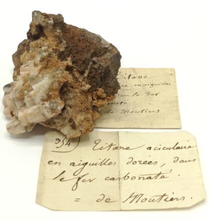 Rutile et Hématite, Moutiers, Savoie. Ex. de Chalendar.