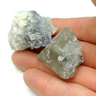 Lot de 2 Fluorine (Fluorite), Gorges de Loulas (L’Oulas), Tarn.