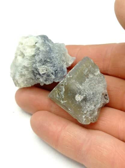 Lot de 2 Fluorine (Fluorite), Gorges de Loulas (L’Oulas), Tarn.