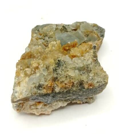 Fluorine (Fluorite) et Quartz, Gorges de Loulas (L’Oulas), Tarn.