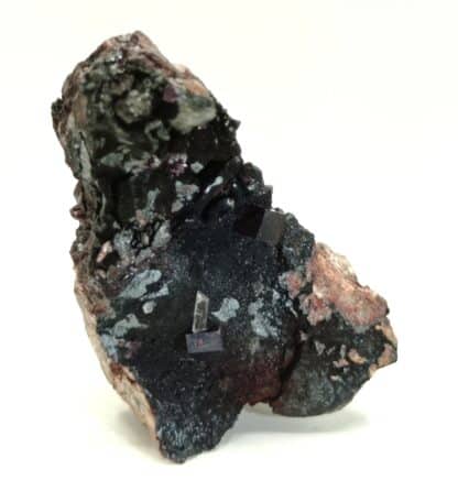 Cuprite sur Goethite, Mine Morenci, Arizona, USA (États-Unis).