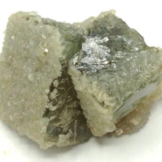 Baryte sur Fluorite (Fluorine), Marsanges, Langeac, Haute-Loire, Auvergne.