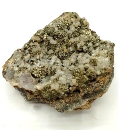 Pyrite, Dolomite et Améthyste (Quartz), Felsobanya, Cavnic, Roumanie.