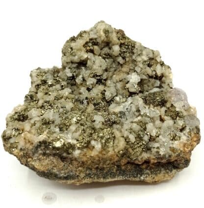 Pyrite, Dolomite et Améthyste (Quartz), Felsobanya, Cavnic, Roumanie.