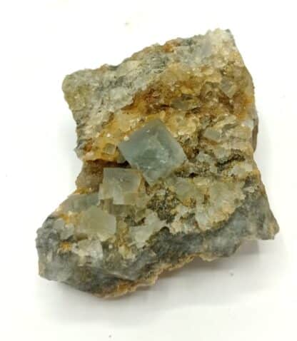 Fluorine (Fluorite) et Quartz, Gorges de Loulas (L’Oulas), Tarn.