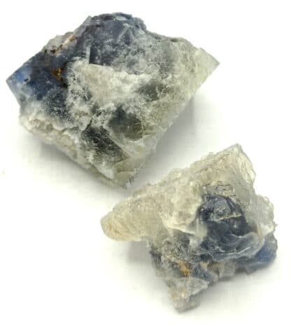 Lot de 2 Fluorine (Fluorite), Gorges de Loulas (L’Oulas), Tarn.