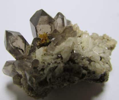 Turnérite (Monazite Ce) sur Quartz, Tujetsch, Surselva, Suisse.