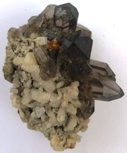 Turnérite (Monazite Ce) sur Quartz, Tujetsch, Surselva, Suisse.