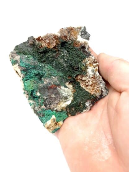 Libethenite, Quartz et Malachite, Vila Vicosa, Portugal.