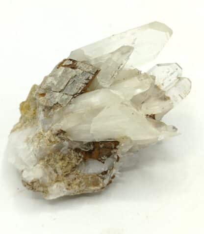 Quartz maclé sur sidérite, Mines de Vaulnaveys, Isère.