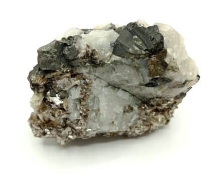 Wolframite, Mica et quartz, La Frégère, Montredon-Labessonnié, Tarn.