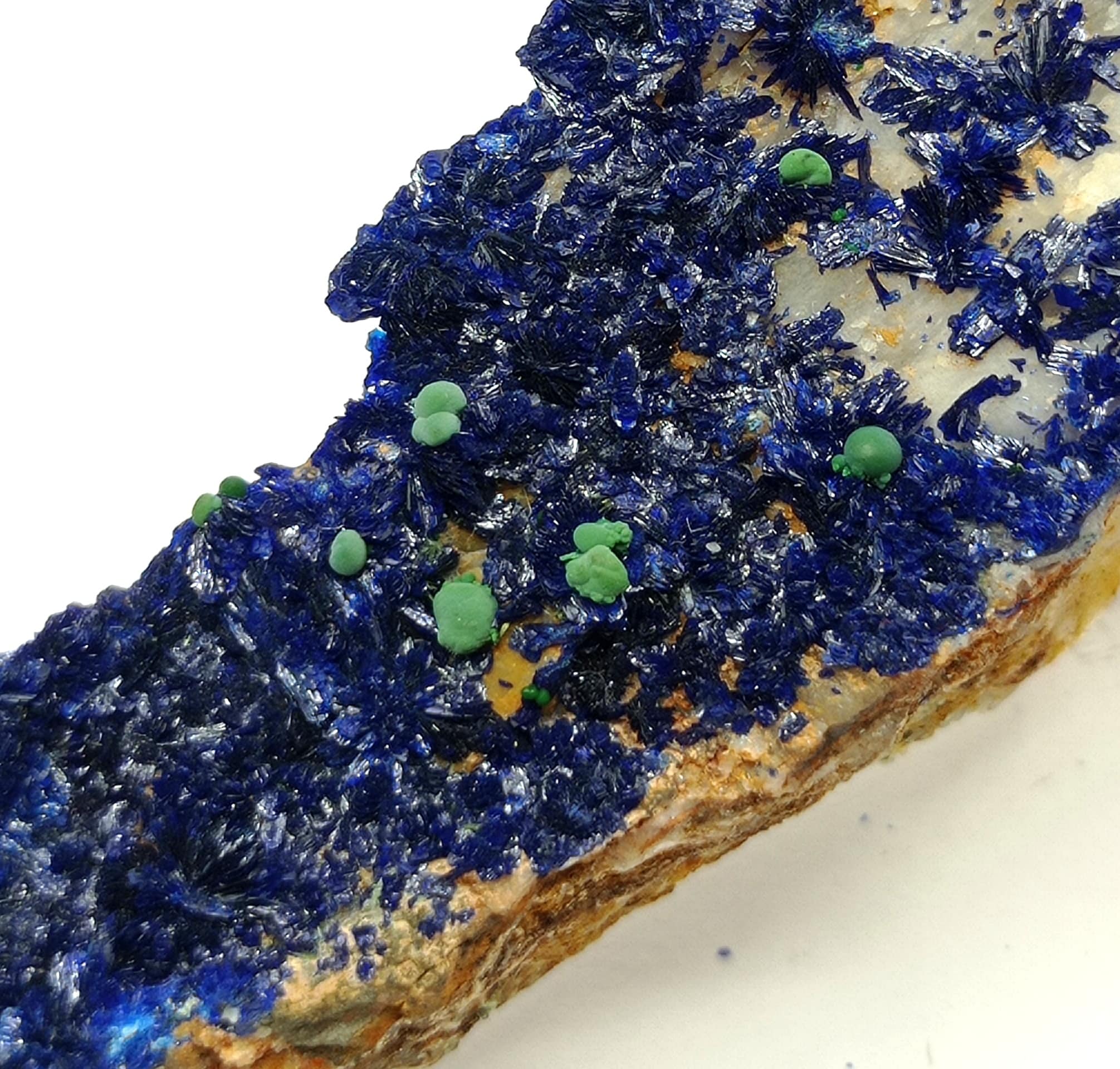 Azurite et Malachite, Cap Garonne, Le Pradet, Var.