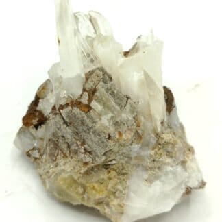 Quartz maclé sur sidérite, Mines de Vaulnaveys, Isère.