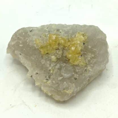 Fluorine (Fluorite) sur Quartz, Les Farges, Ussel, Corrèze.