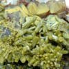 Pyromorphite sur Quartz, Les Farges, Ussel, Corrèze.