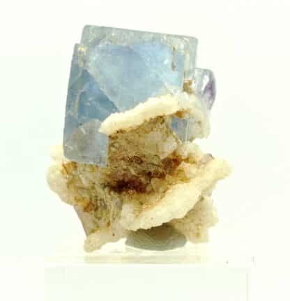 Fluorite sur Quartz, Le Beix, Puy-de-Dôme, Auvergne.