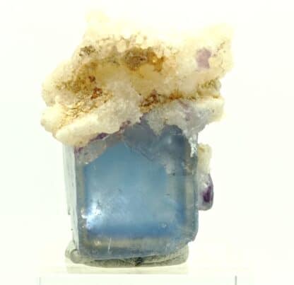 Fluorite sur Quartz, Le Beix, Puy-de-Dôme, Auvergne.