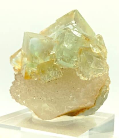 Fluorine sur Quartz, Marsanges, Haute-Loire, Auvergne.