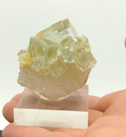 Fluorine sur Quartz, Marsanges, Haute-Loire, Auvergne.