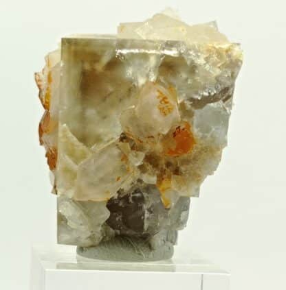 Quartz sur Fluorite, Chavaniac-Lafayette, Haute-Loire, Auvergne.