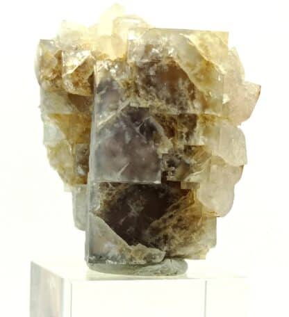 Quartz sur Fluorite, Chavaniac-Lafayette, Haute-Loire, Auvergne.