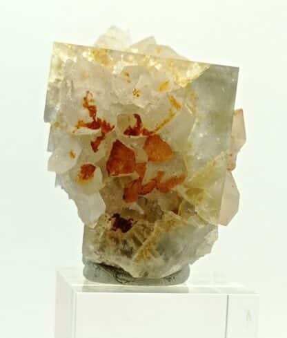 Quartz sur Fluorite, Chavaniac-Lafayette, Haute-Loire, Auvergne.