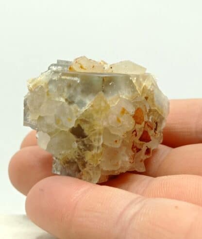 Quartz sur Fluorite, Chavaniac-Lafayette, Haute-Loire, Auvergne.