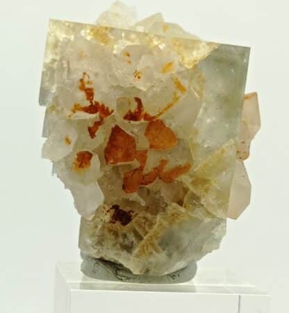 Quartz sur Fluorite, Chavaniac-Lafayette, Haute-Loire, Auvergne.