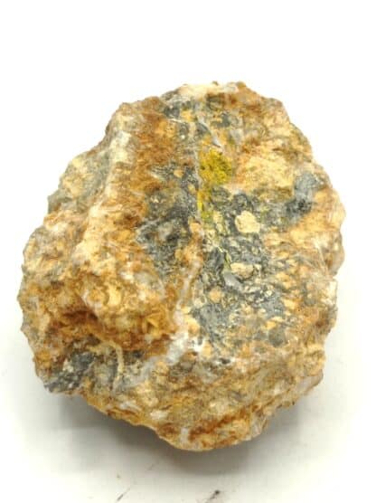 Greenockite, Blende et Baryte, Filon de la Mairie, Saint-Martin-le-Pin, Dordogne.